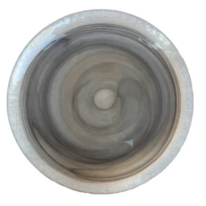 Taupe Grey Swirl Charger jpg