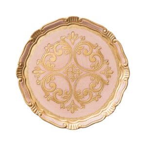 Florentine Light Pink Gold Charger
