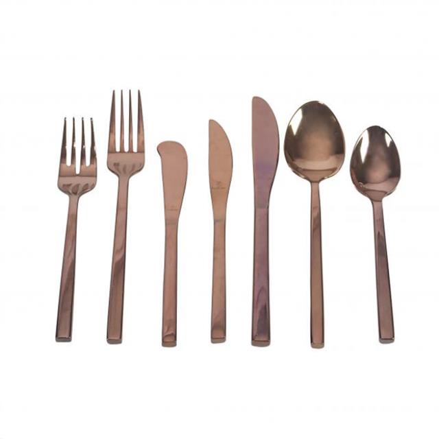 Arezzo Rose Gold Flatware Pattern