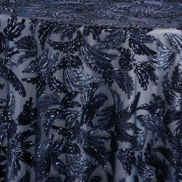 Fan Sequin Sheer Midnight