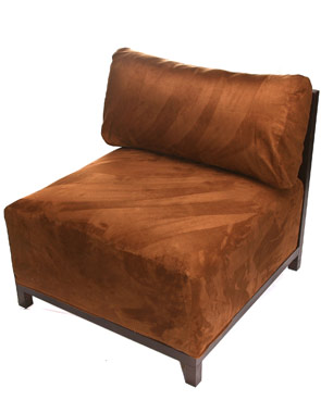 Axis Chair, Brown Suede