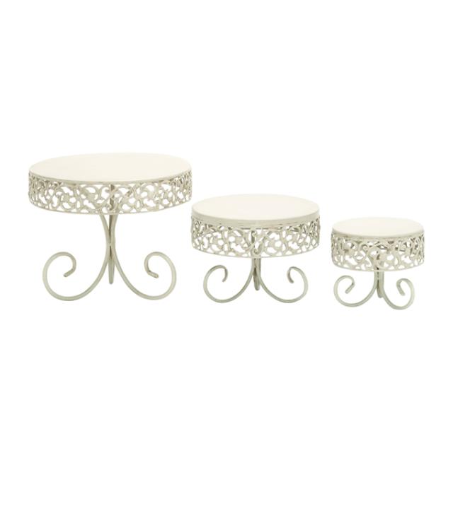 Antique White Dessert Pedestals