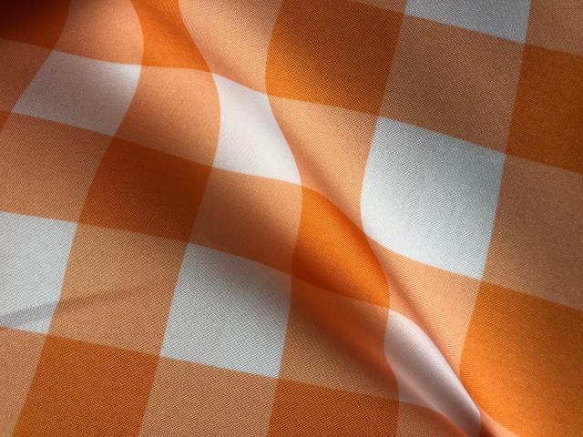 Tangerine & White Check