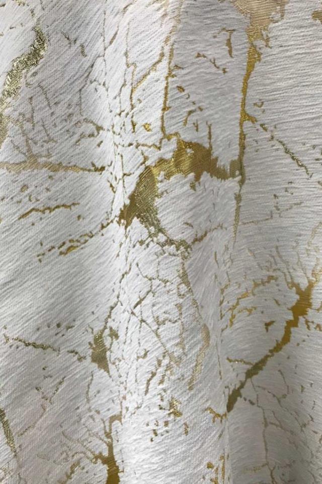 Carrara Marble Jacquard - Gold