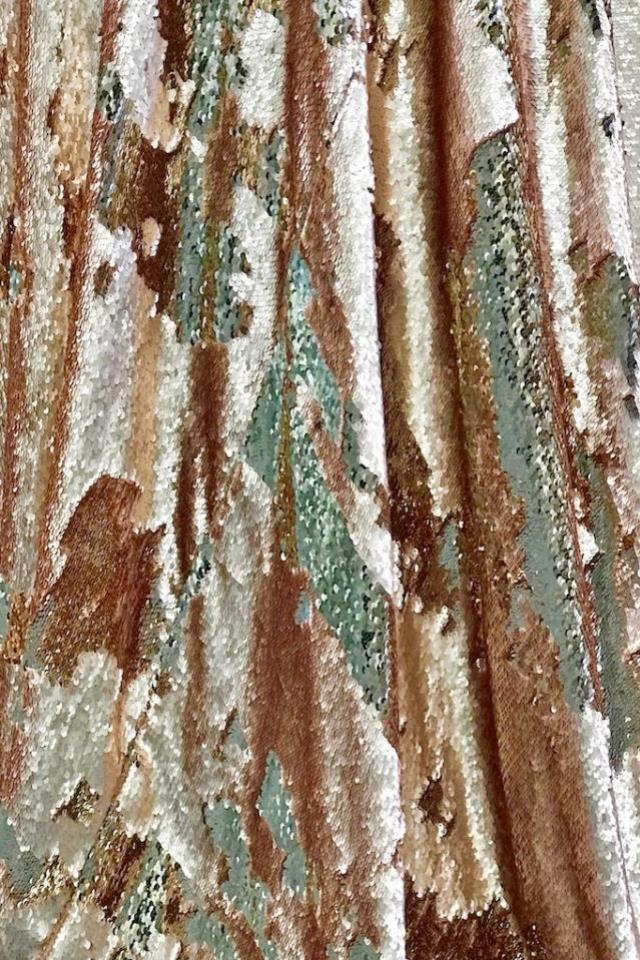 Mermaid Sequin Linen - Blush & Gold