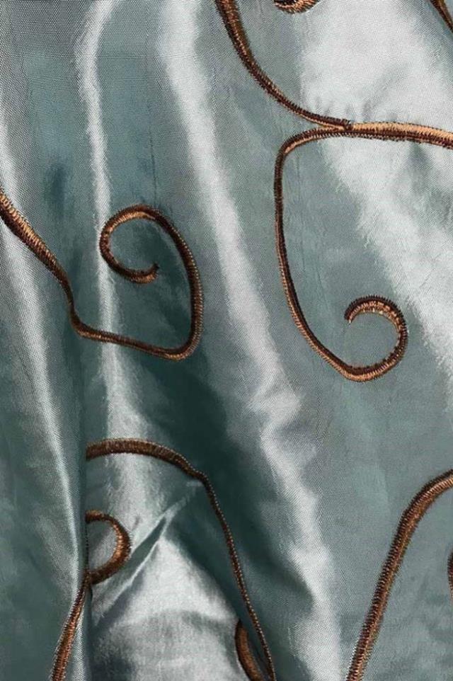 Swirl Embroidery - Seafoam