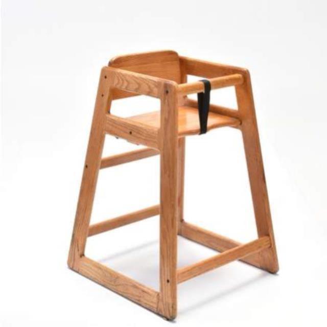 Natural Wood High Chair for Children