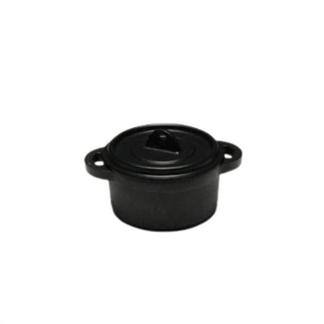 Black Baker Porcelain Cassolette with Lid