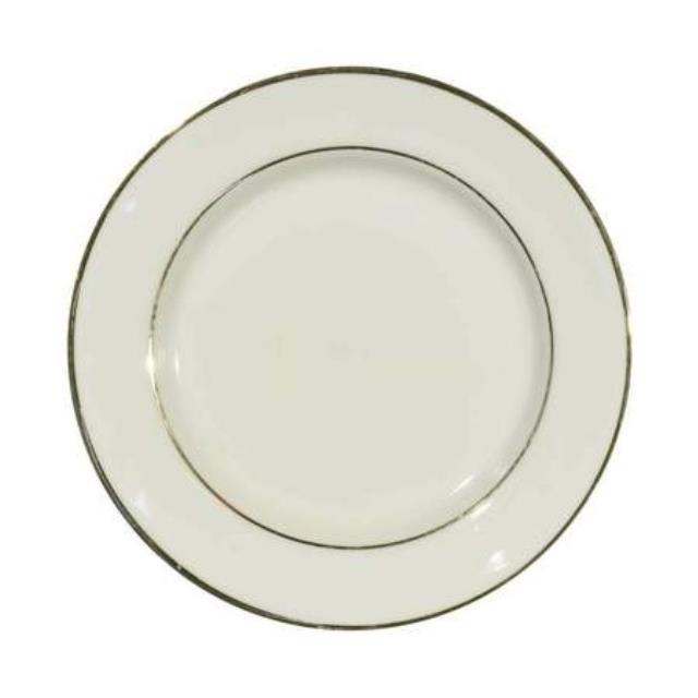 Ivory with Double Gold Band Charger