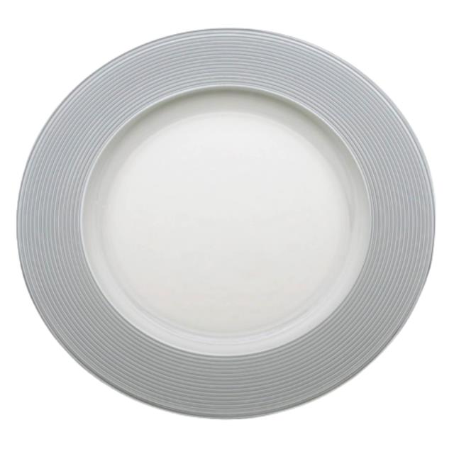 Saturn Silver Glass Charger 13.25"