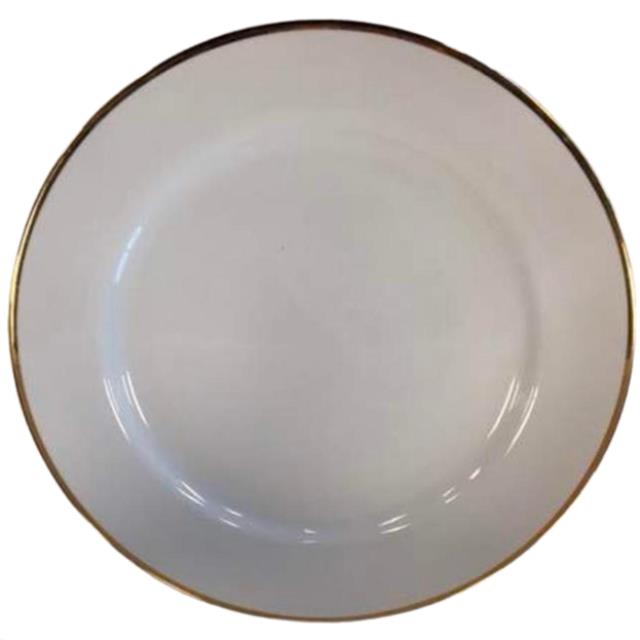 White with Gold Band Charger 12.5"
