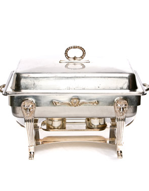 Stainless Steel Rectangular High Polish Lion Chafer 8 qt