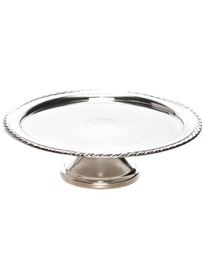 Silver Ornate Cake Pedestal