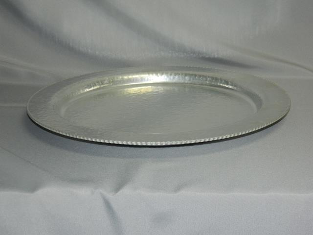 Aluminum Round Hammered Tray 18"
