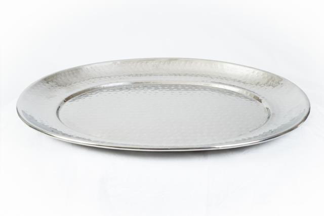 Silver Hammered Tray 18"