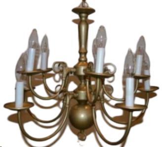 Antique Gold 10 light Chandelier