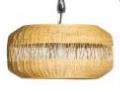 Small Round Wicker Pendant Light