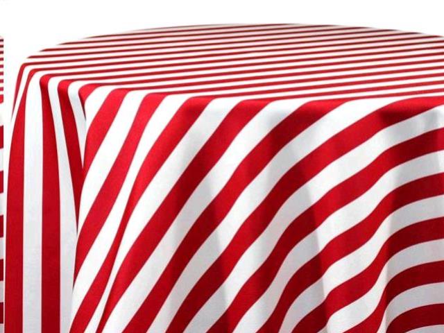 Red/White Awning Stripe Poly Sash 4" x 108"