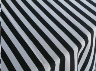 Black and White Narrow Stripe Sash