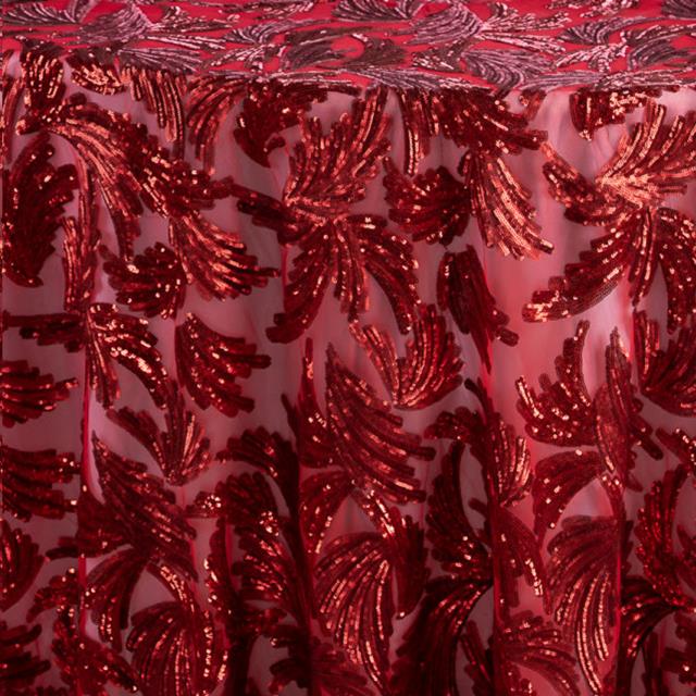 Sheer Red Sequined Fan Cuff