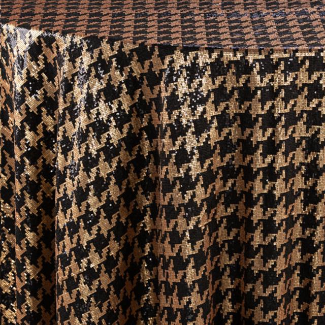 Black and Gold Sequin Houndstooth Cuff