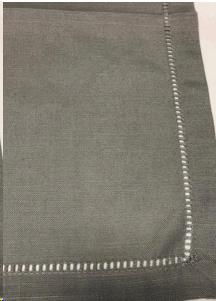 Charcoal Hemstitch Runner  12" x 120"