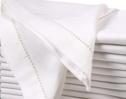 White Hemstitch Luncheon Napkin