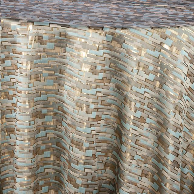 Aqua Jacquard Maze Cuff