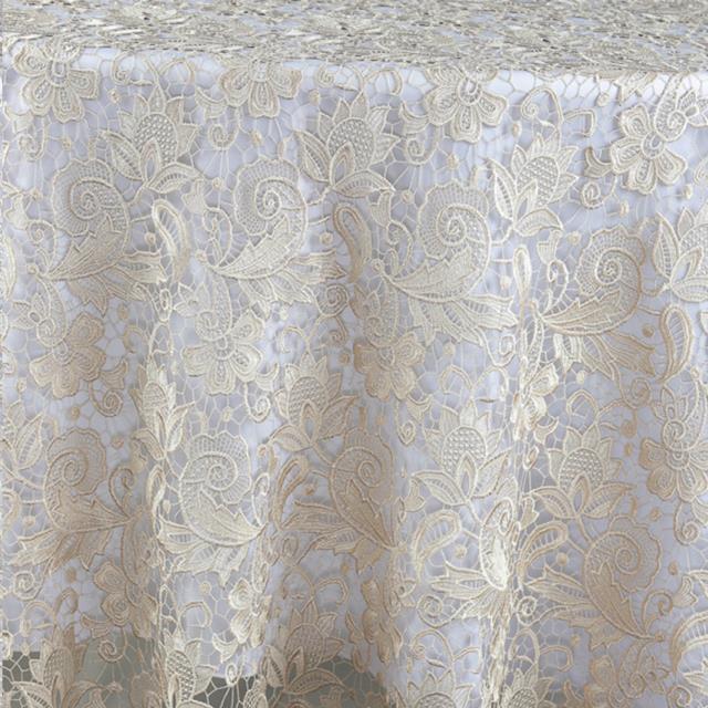 Cappuccino French Lace Runner 15" x 20"