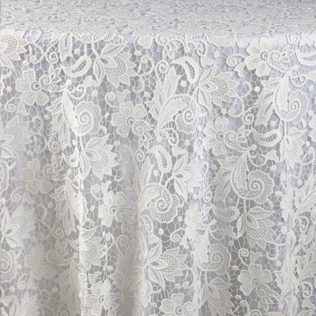 White French Lace Table Runner 15"X120" CLC