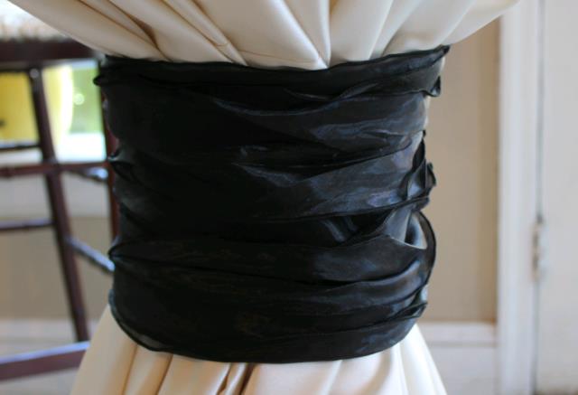 Black Organza Wave Cuff