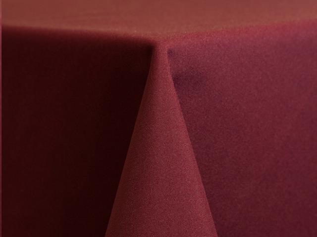 Burgundy Poly Pointed Runner  12" x 120"