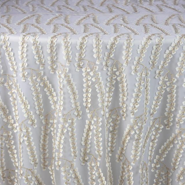Ivory and Gold Sheer Petit Fleur Cuff
