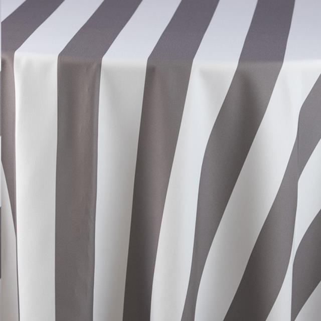 Silver and White Stripe Napkin
