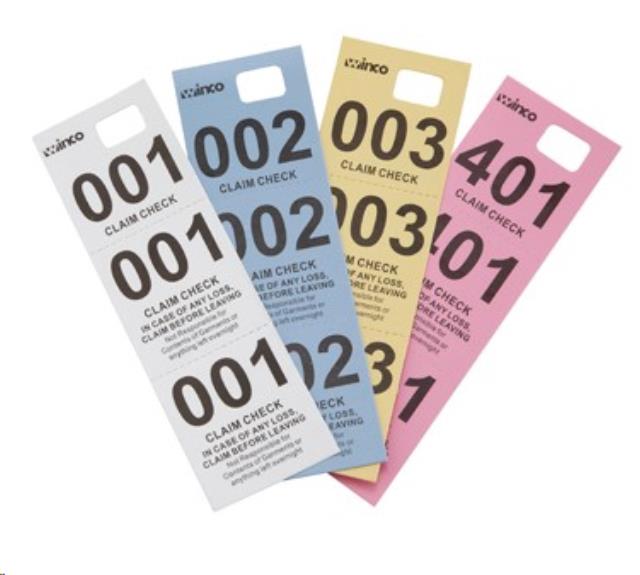 Tear-Away, Numbered Coat Check Tickets