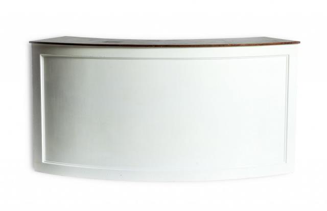 Crescent Bar with Mahogany Top 8'