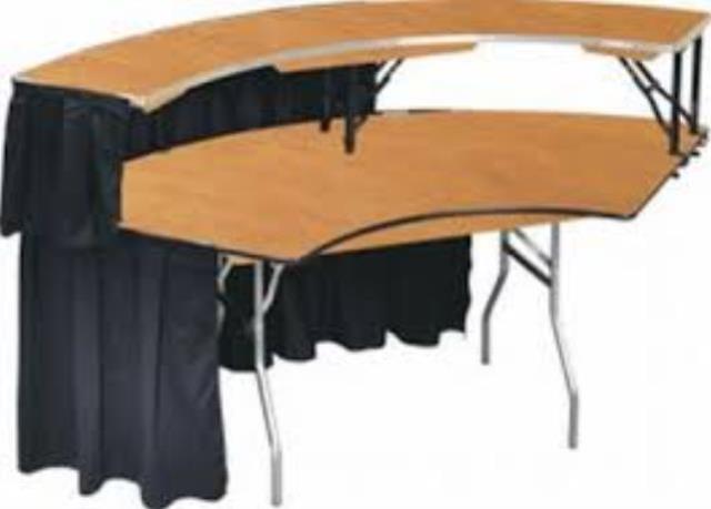 Serpentine Bar Table Kit with Black Skirt 8"