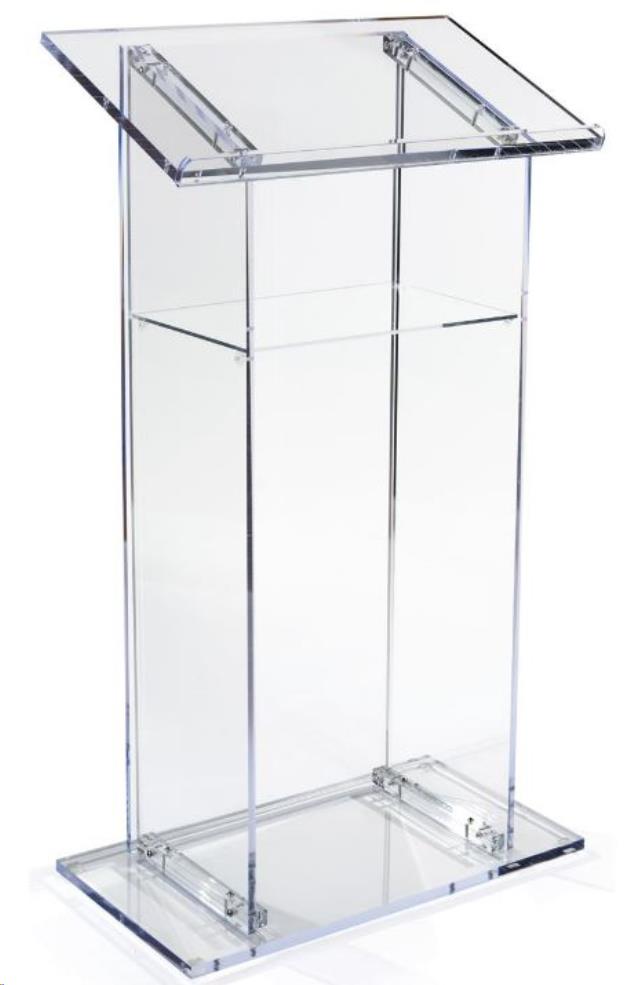 Clear Acrylic Podium with Shelf