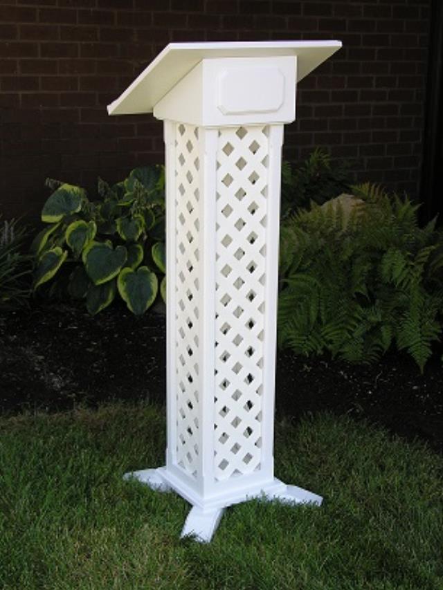 White Lattice Podium