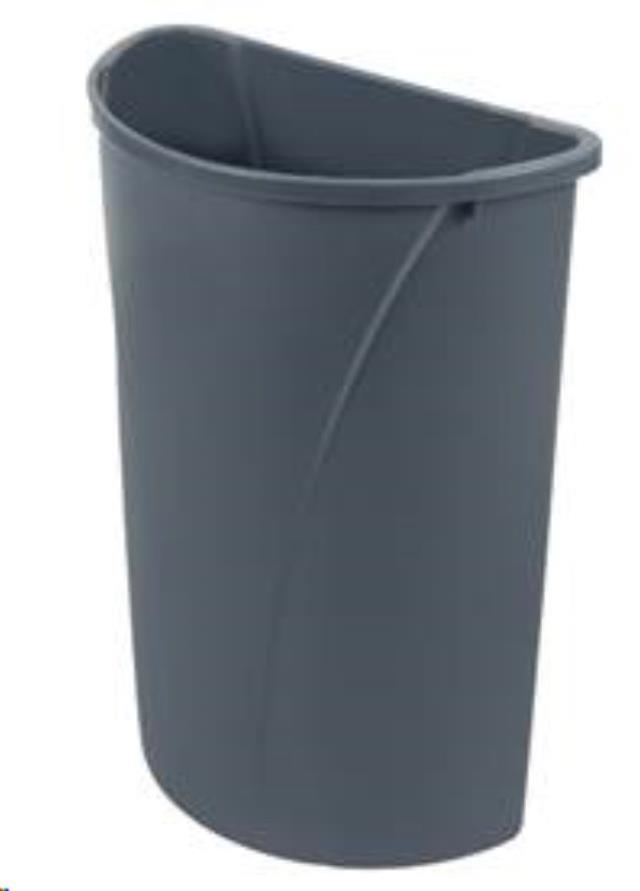 Trash Can Half Round