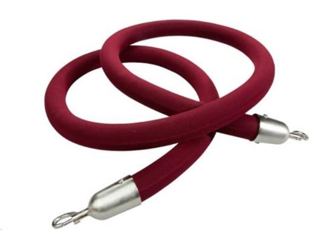 Burgundy Velour Stanchion Rope 8'