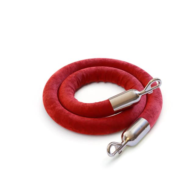 Red Velour Stanchion Rope 6'