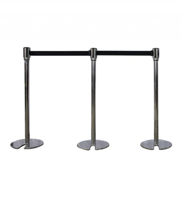 Black Retractable Stanchion 8'L