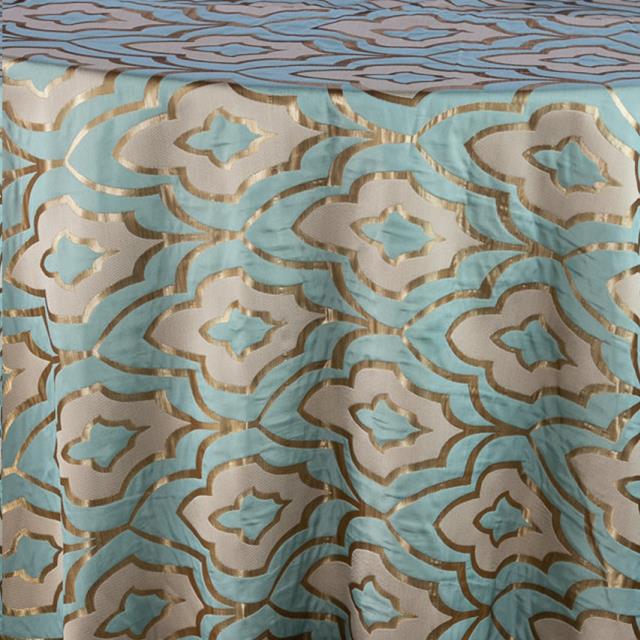 Aqua Jacquard Geometric Cuff