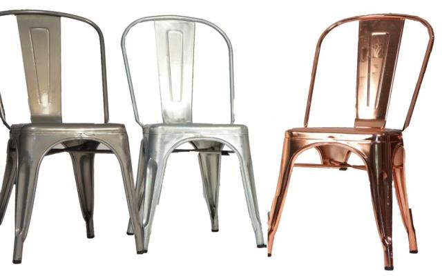 Silver Metal Cafe` Chair
