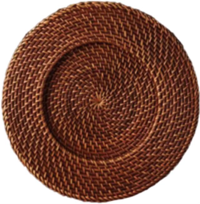 Brown Rattan Charger