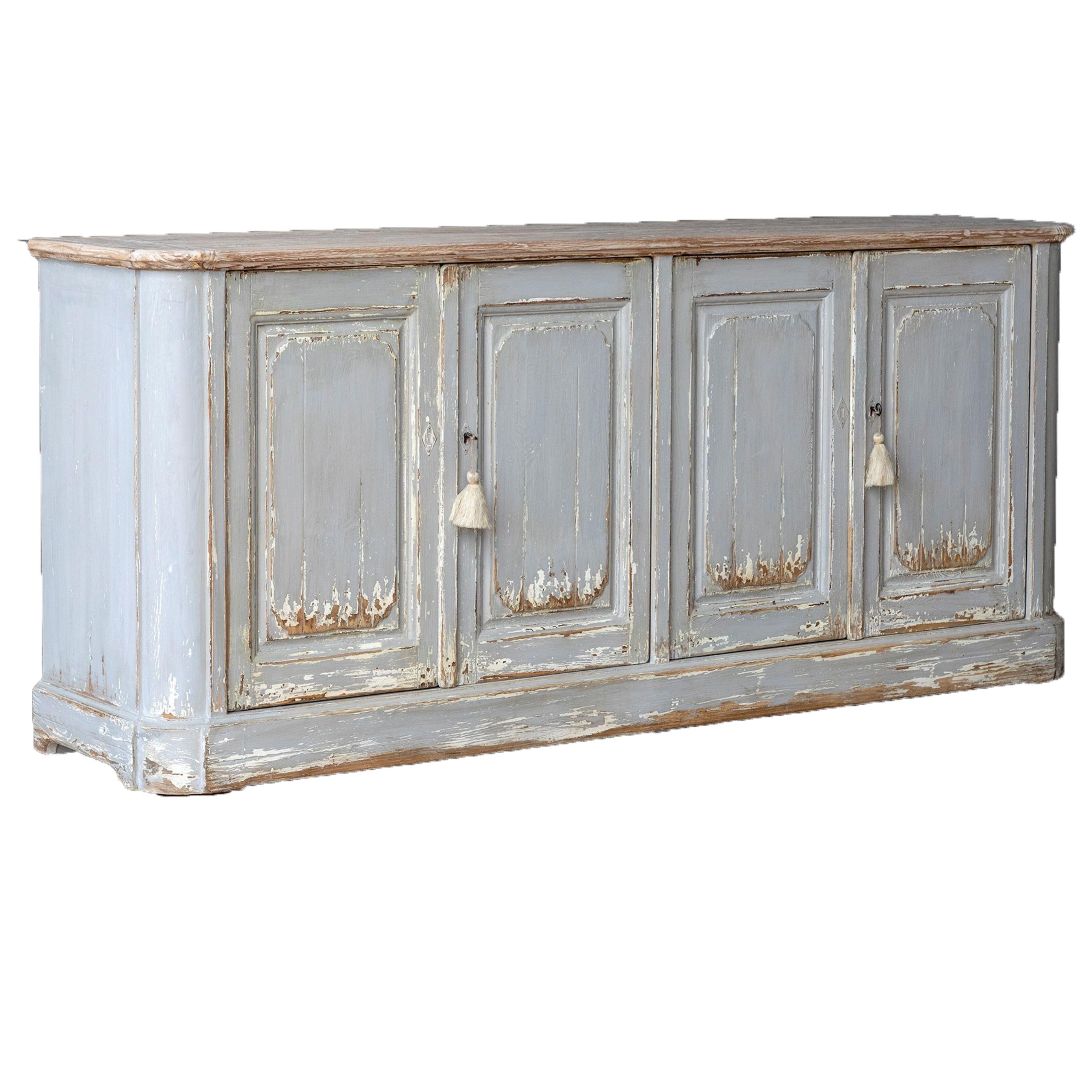 Distressed Grey Sideboard Bar