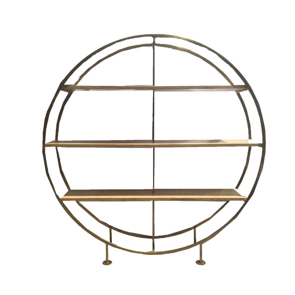 Gold Circular Bookshelf