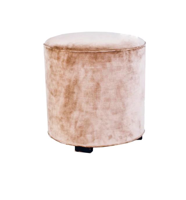 Champagne Velvet Stool