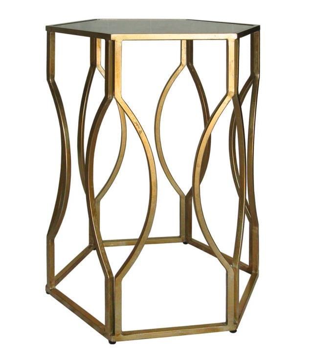 Gold Geometric Side Table